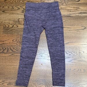 Cozy Heathered Purple Kids Leggings L/XL